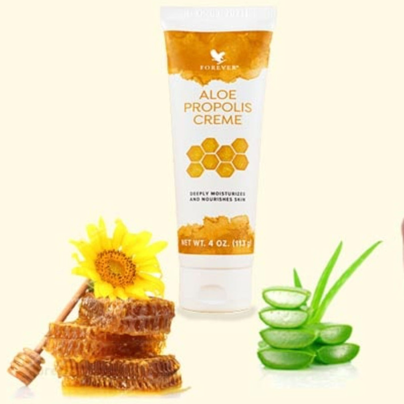 کرم مرطوب کننده فوراور لیوینگ پروداکتس مدل آلوئه پروپولیس مناسب انواع پوست حجم 113 میلی لیتر - Image 7